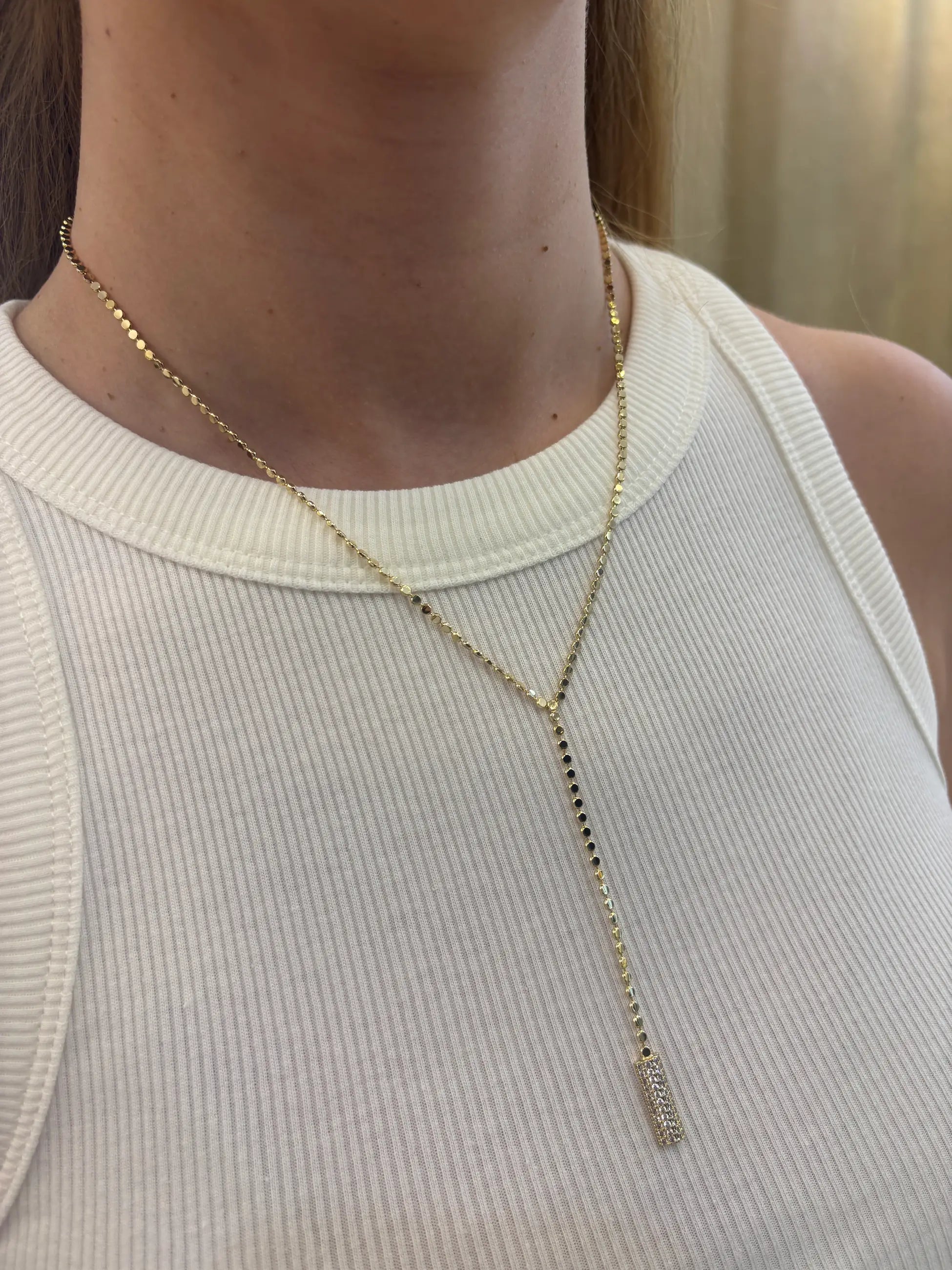 14K Gold Kaplama Y Kolye – Minimal & Zarif Günlük Kadın Kolye